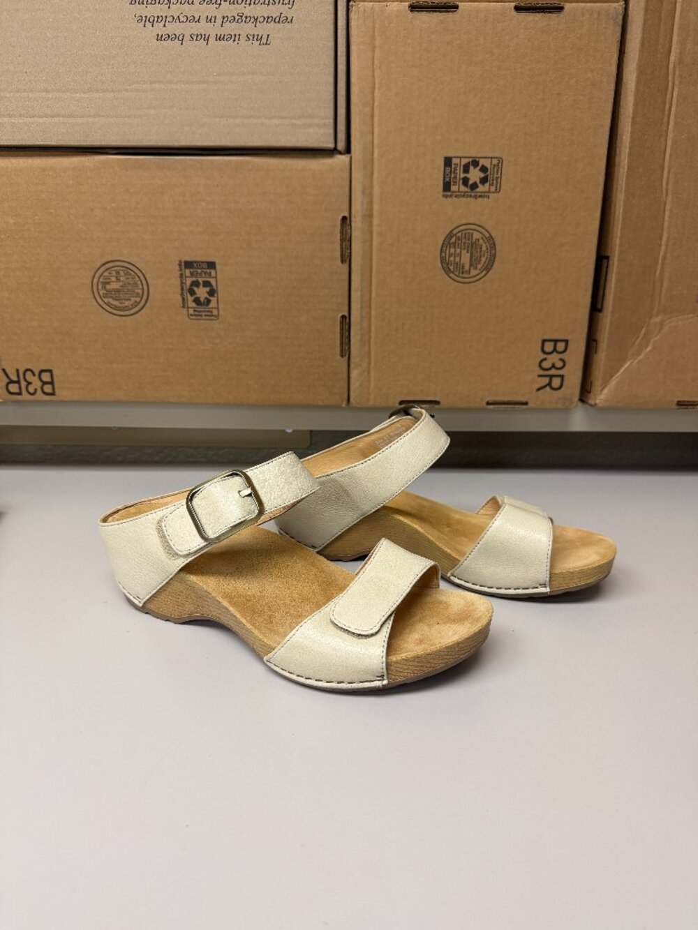 Dansko Tanya wedges - tan - size 41